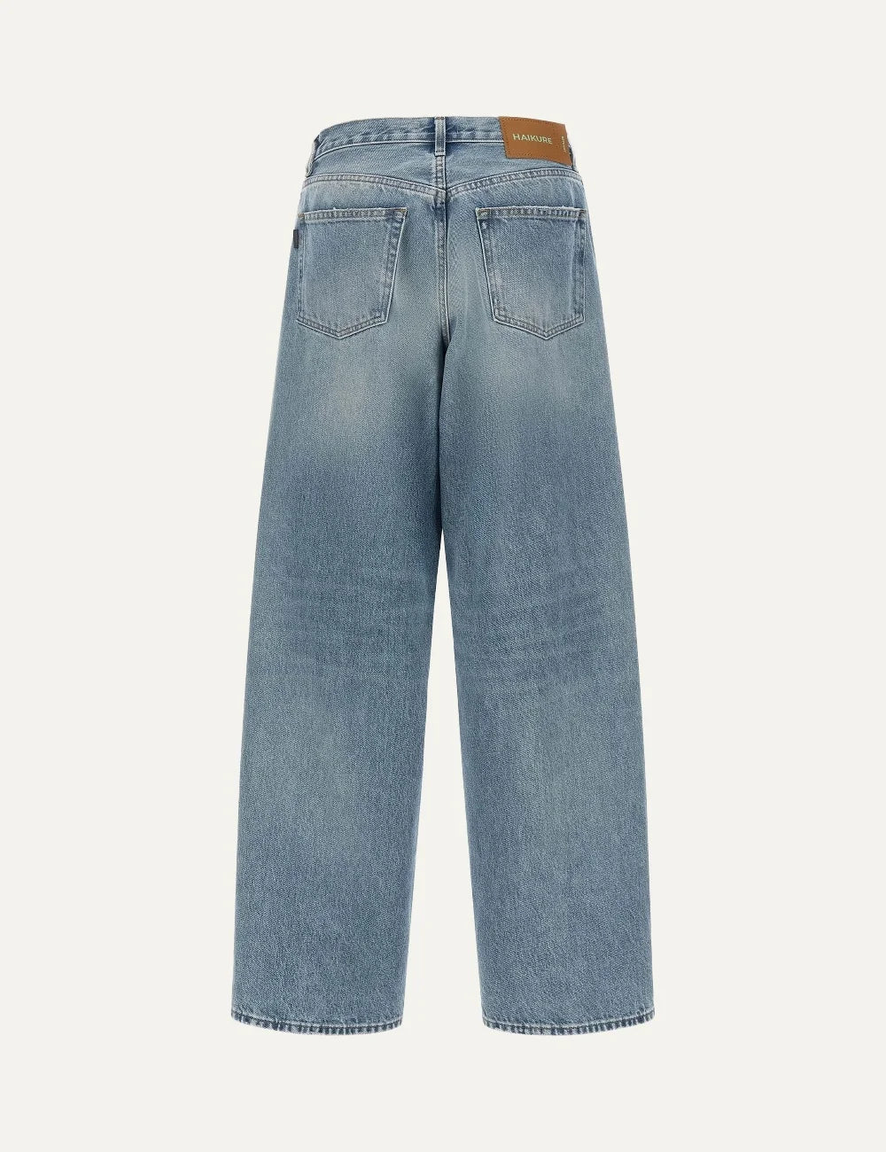 Haikure women Bethany light blue wide leg jeans with relaxed fit back view