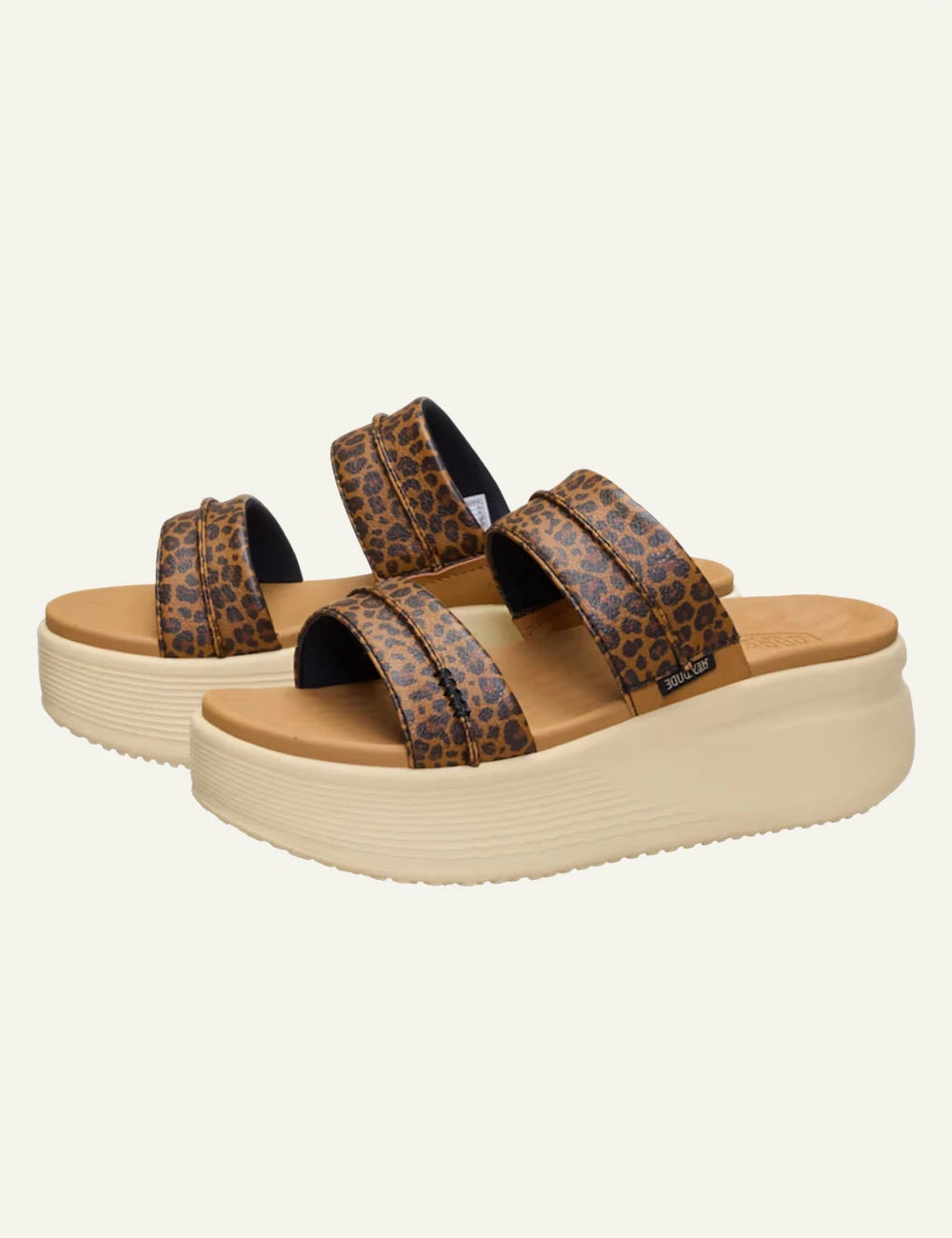 hey dude platform slides leopard profile view