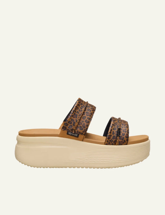 hey dude platform slides leopard side view