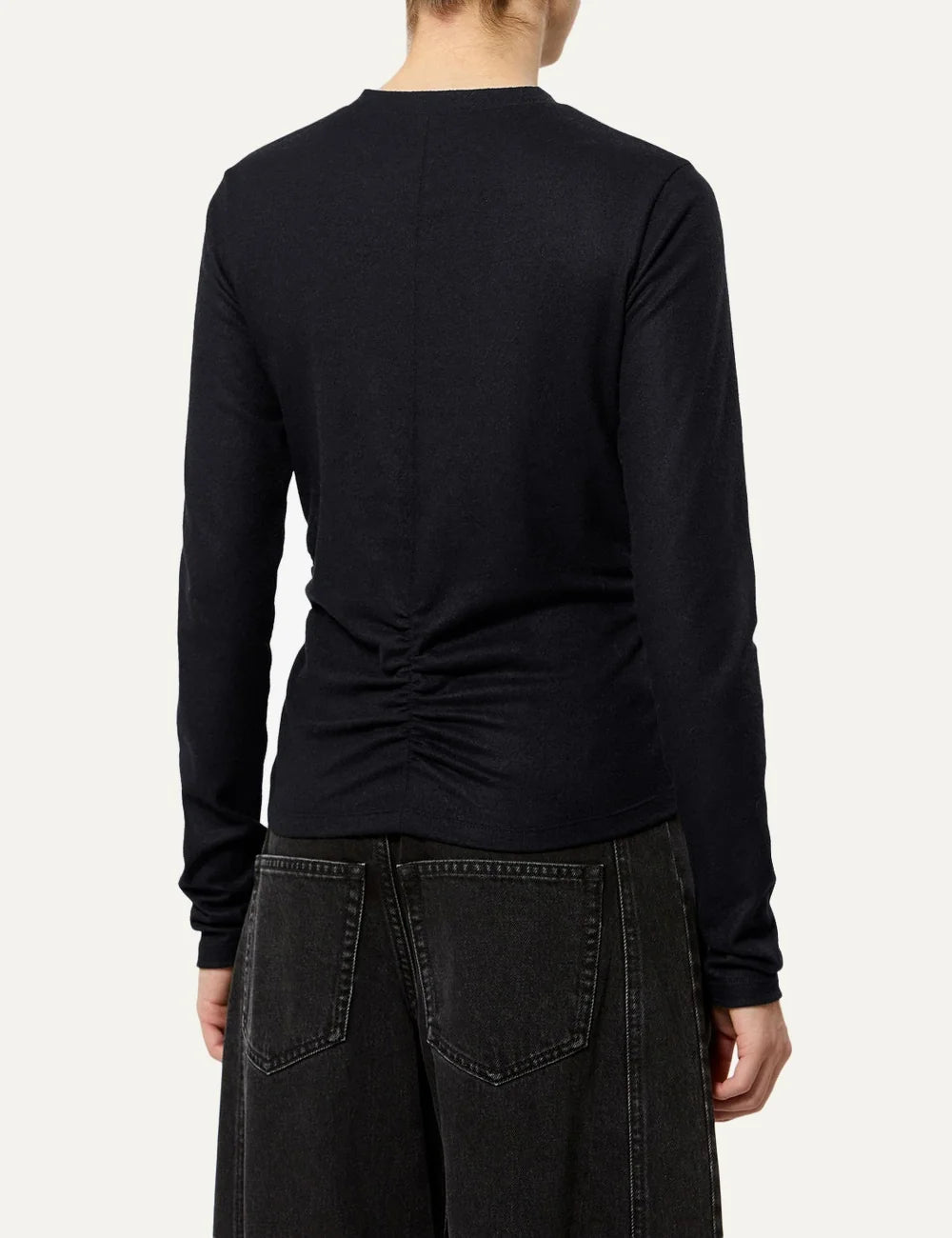 Isabel Marant fitted long-sleeve top with front and back ruching back