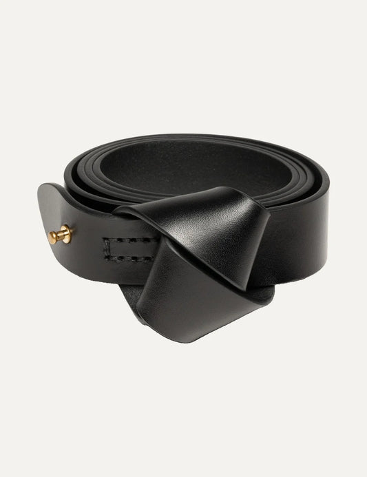 Isabel Marant Lassio black belt with anchor buckle and knotted tip.