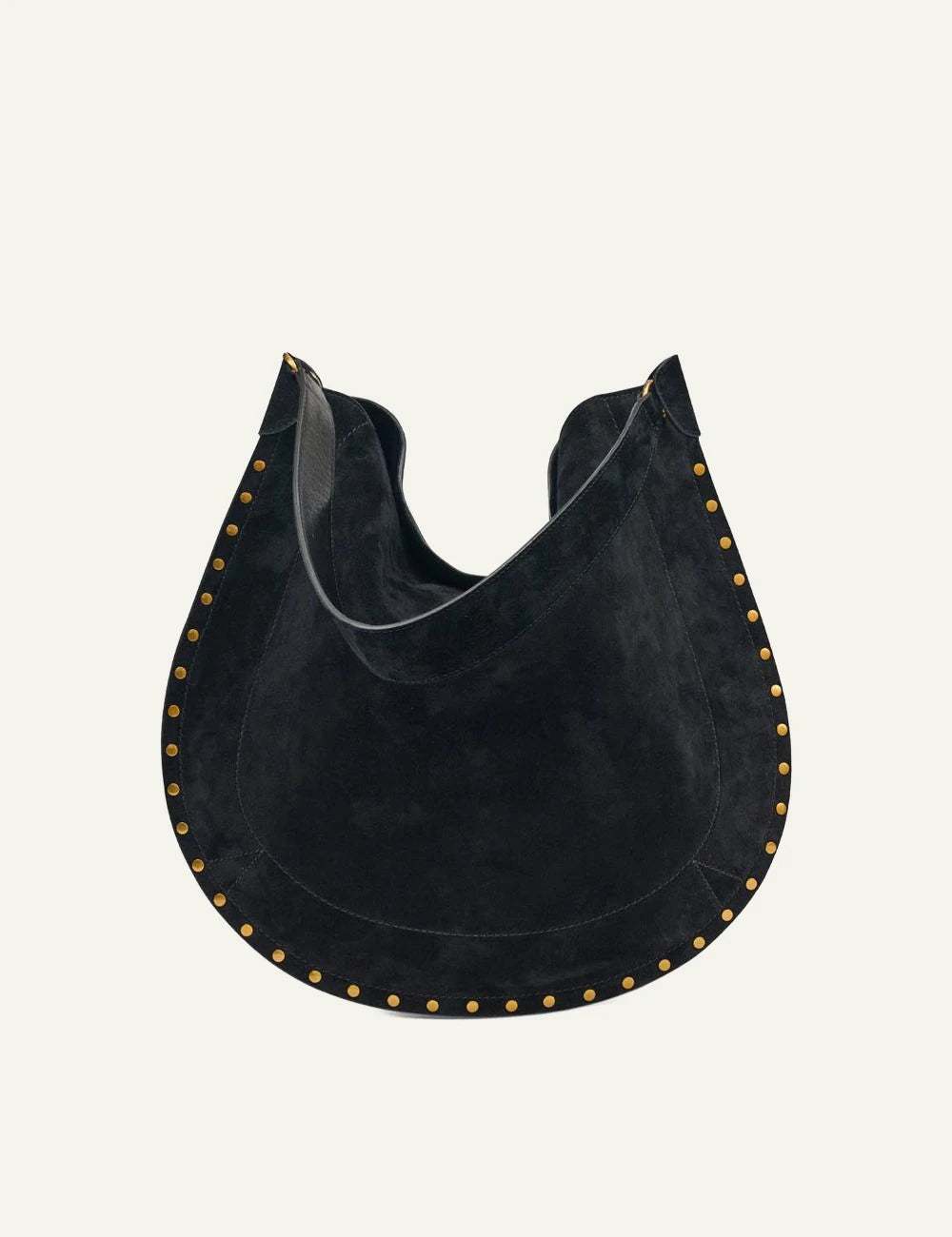 Isabel Marant Oskan hobo suede bag black me studs shoulder bag back