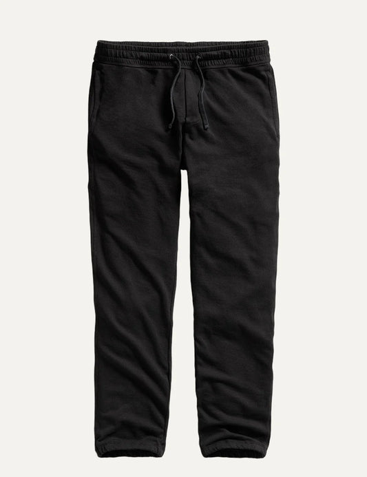James Perse men's black cotton relaxed fit sweatpants
