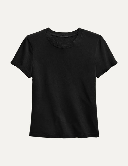 James Perse women's black cotton short sleeve crewneck T-shirt