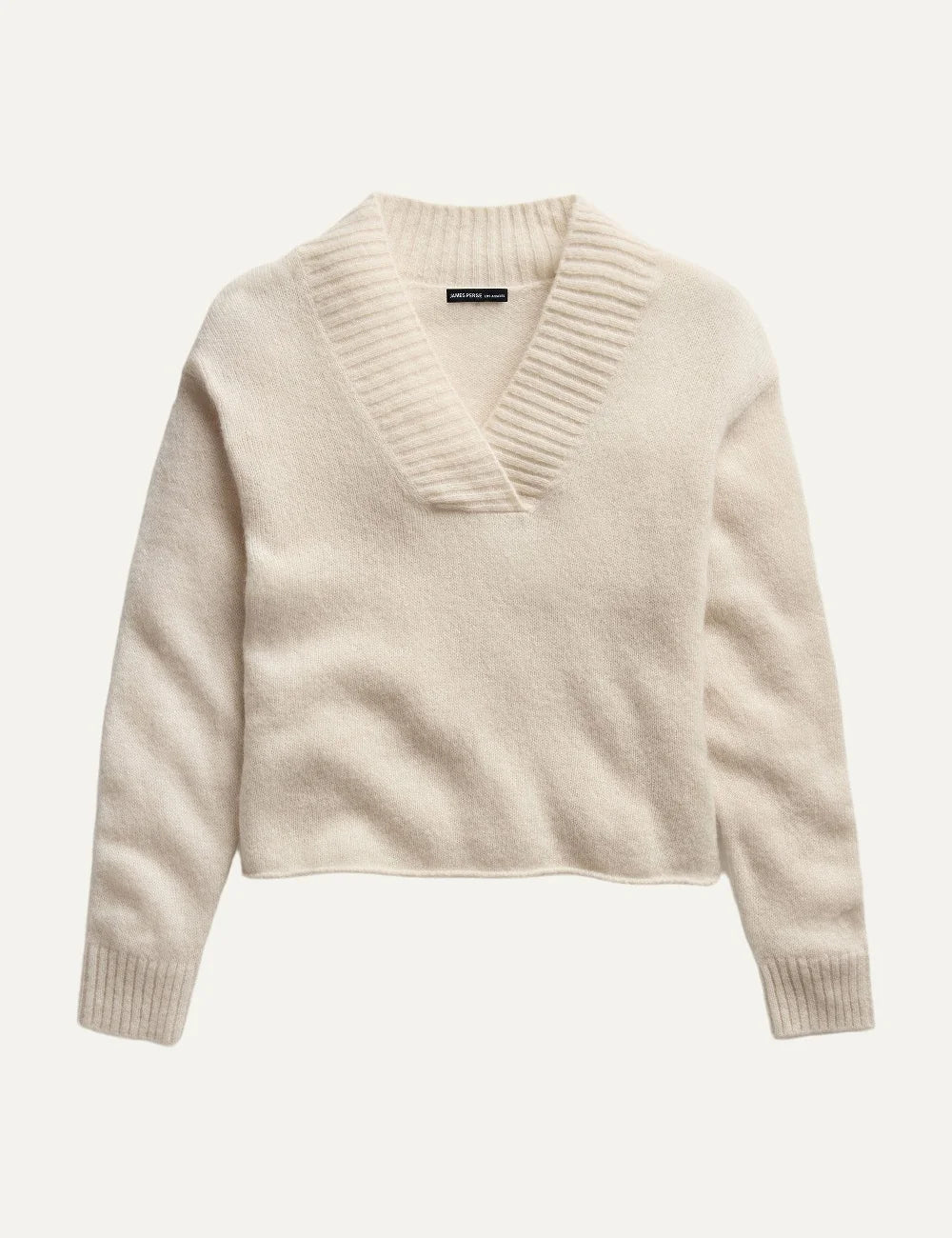 James Perse women's ivory cashmere V-neck sweater