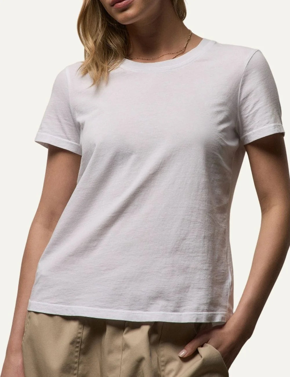 James Perse women's white cotton short sleeve crewneck T-shirt