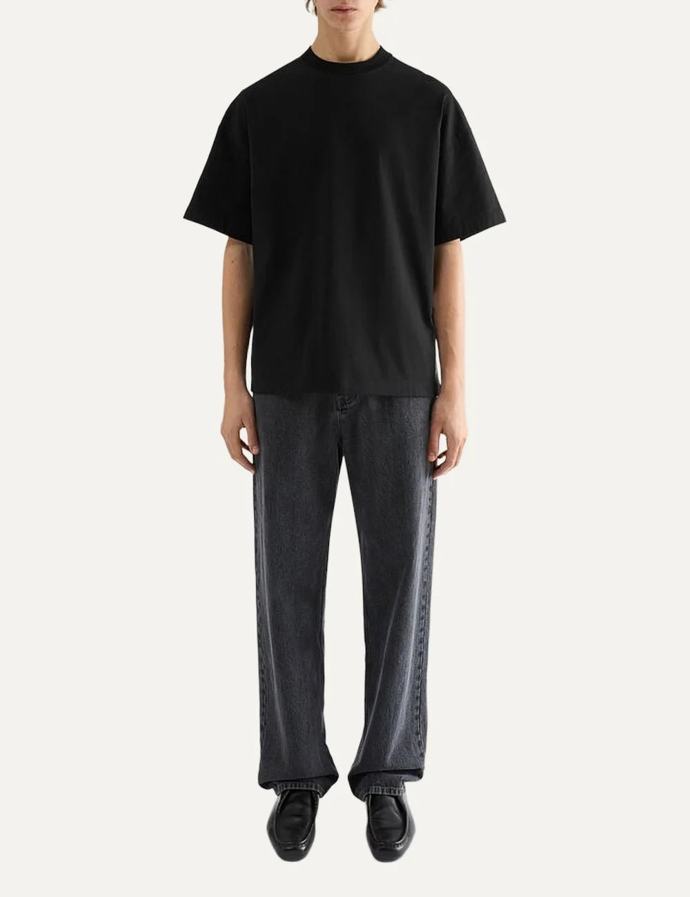 Jil Sander Men’s Black Cotton Logo T-Shirt full body