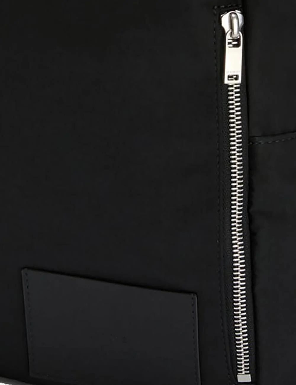 Jil Sander Men’s Black Nylon Leather-Trim Backpack zip