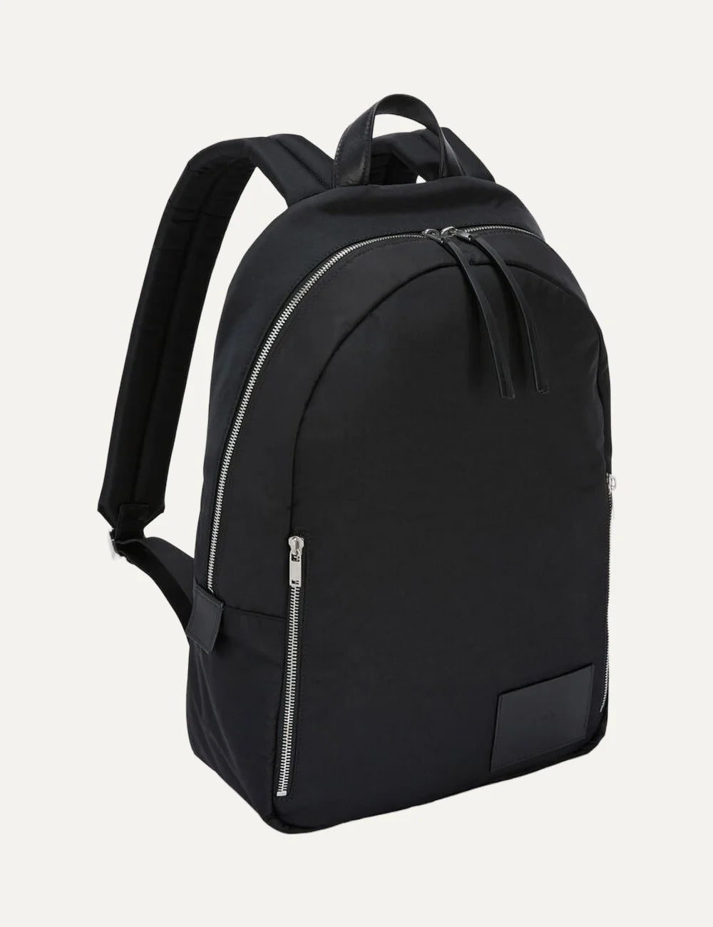 Jil Sander Men’s Black Nylon Leather-Trim Backpack side