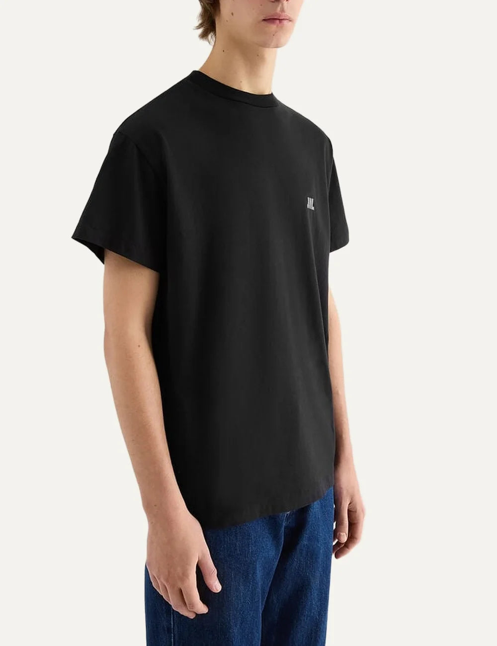Jil Sander Men’s Black Organic Cotton Logo T-Shirt side