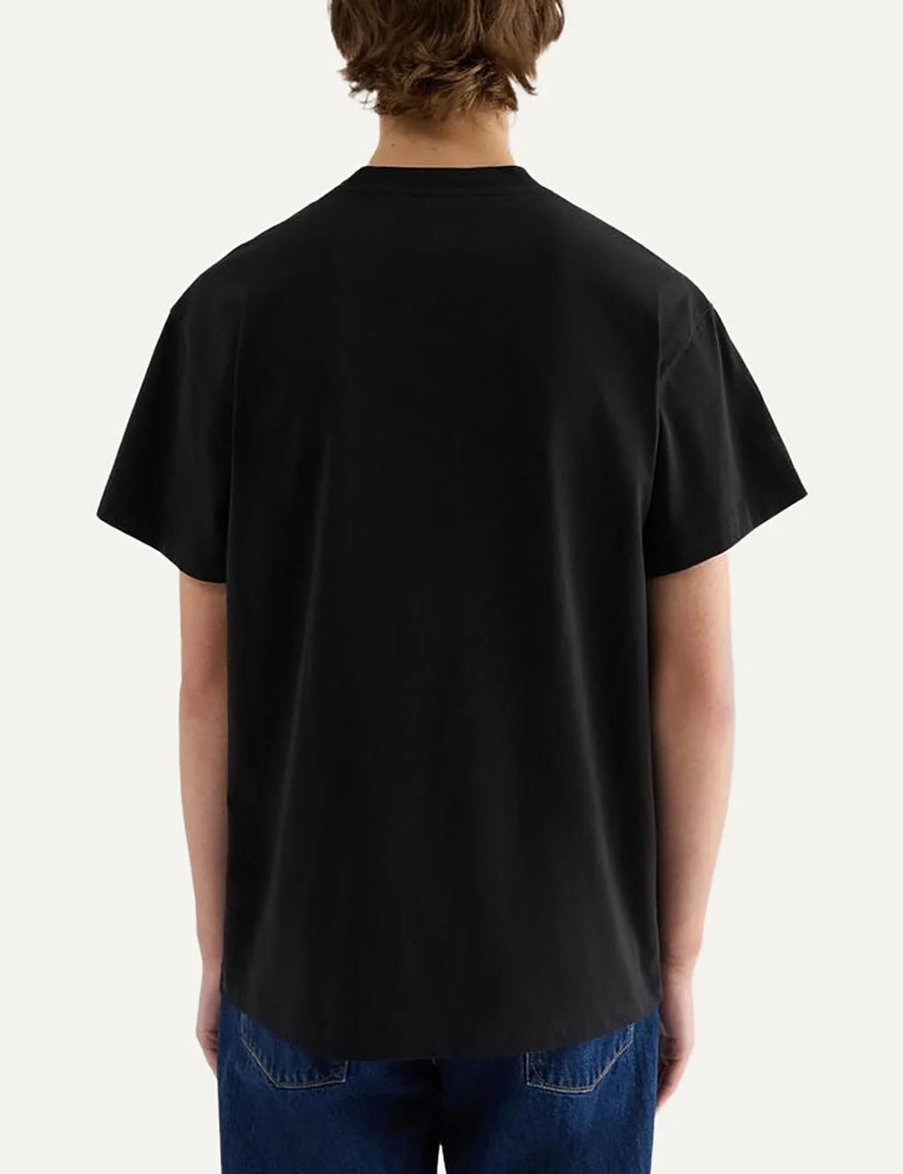 Jil Sander Men’s Black Organic Cotton Logo T-Shirt back