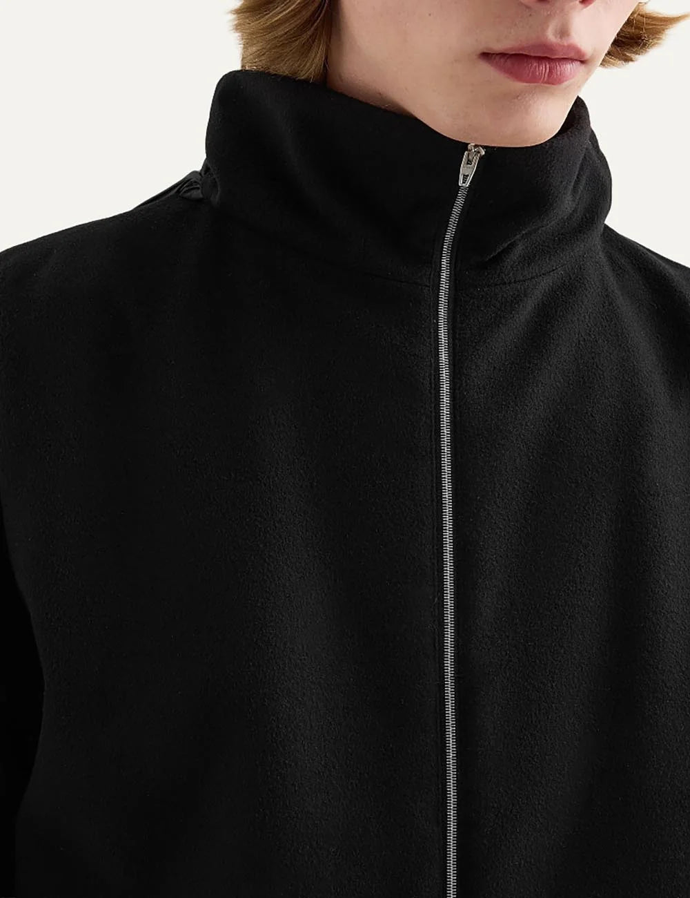 Jil Sander Men’s Black Water-Repellent Wool Jacket detail