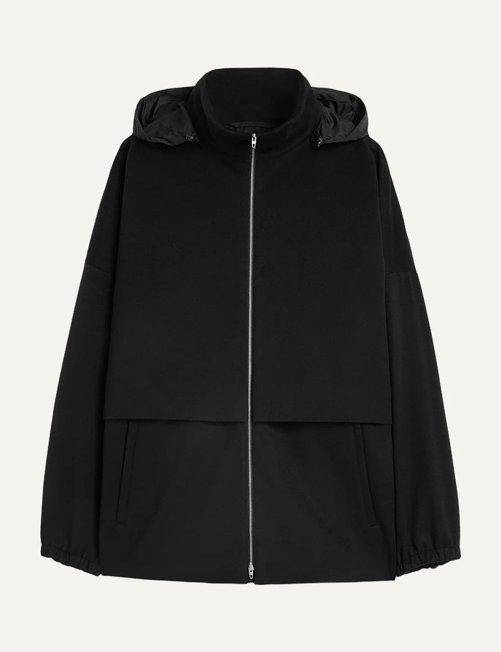 Jil Sander Men’s Black Water-Repellent Wool Jacket
