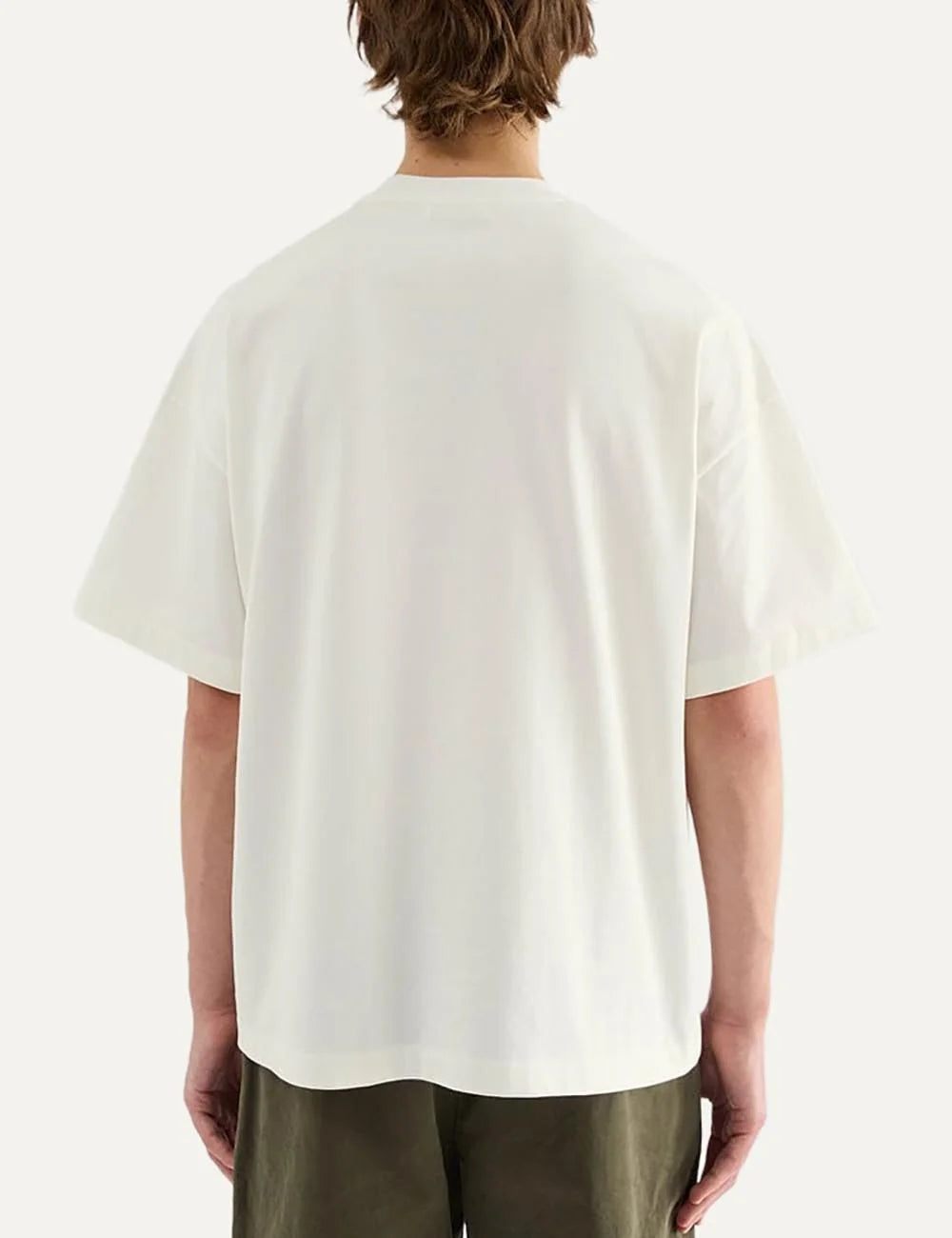 Jil Sander Men’s Ecru Cotton Logo T-Shirt back