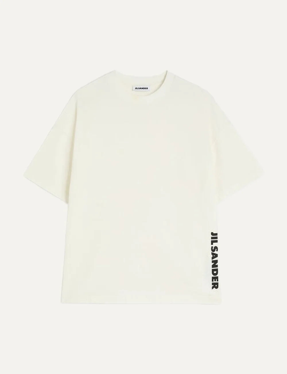 Jil Sander Men’s Ecru Cotton Logo T-Shirt