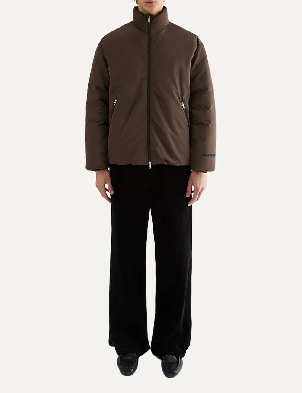 Jil Sander Men’s Ganache Recycled Taffeta Down Jacket full body