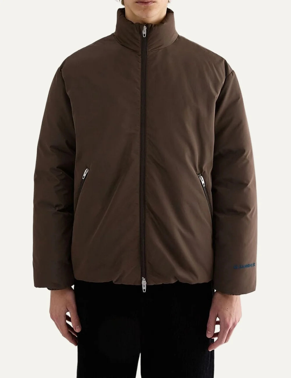 Jil Sander Men’s Ganache Recycled Taffeta Down Jacket model