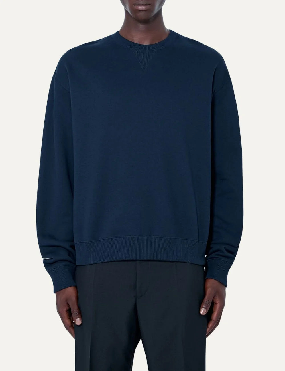 Jil Sander Men’s Navy Cotton Logo Sweatshirt