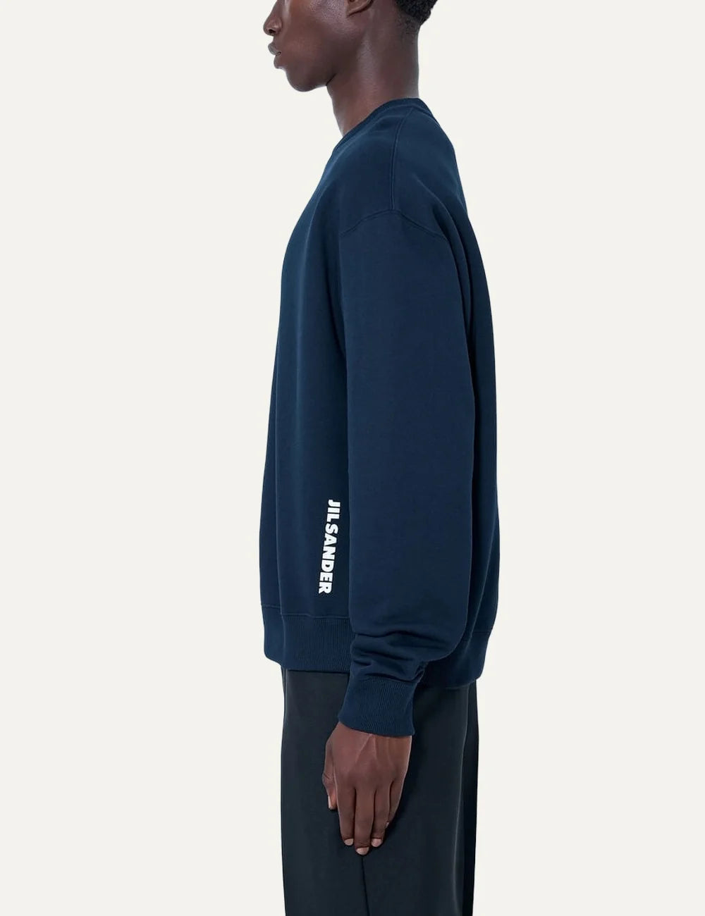 Jil Sander Men’s Navy Cotton Logo Sweatshirt side