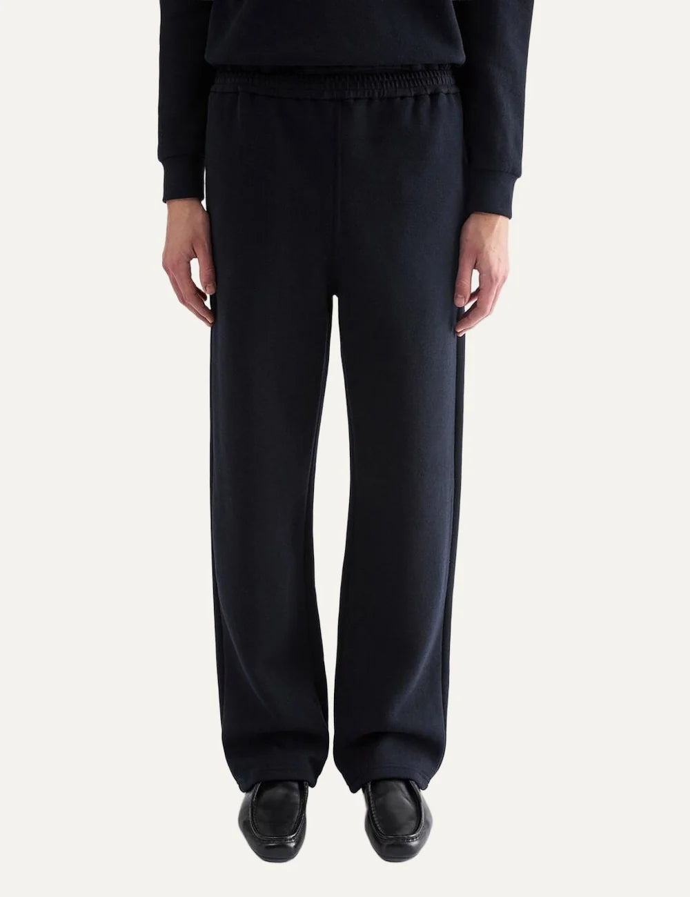 Jil Sander Men’s Navy Cotton-Wool Jersey Sweatpants model