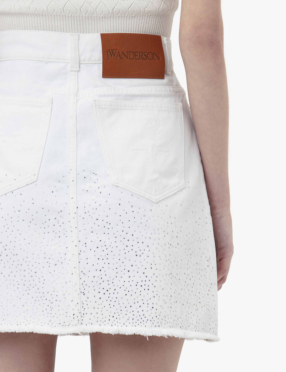 JWANDERSON CRYSTAL HEM MINI SKIRT JWANDERSON