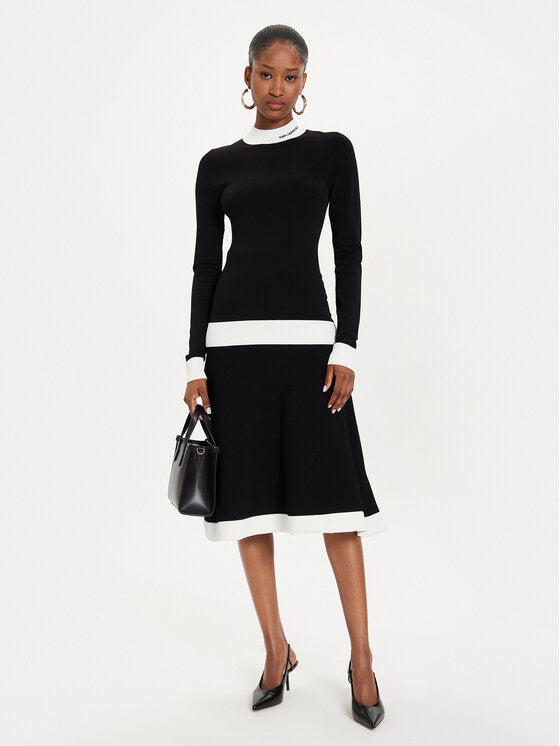 KARL LAGERFELD FLARED KNIT SKIRT KARL LAGERFELD