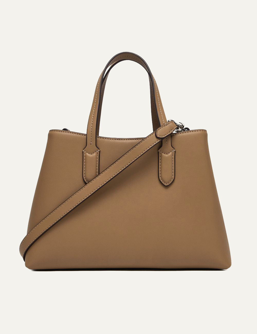 Karl Lagerfeld brown tote bag back view με διπλά χερούλια