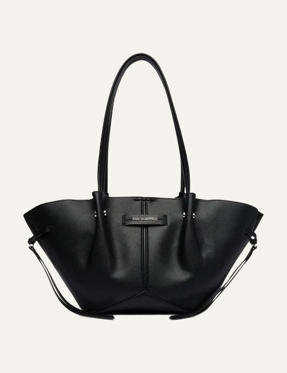 Karl Lagerfeld women's black faux leather large shoulder bag
