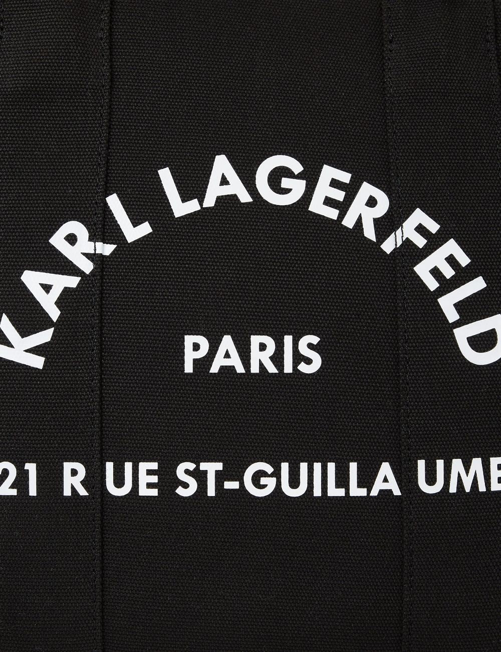 Karl Lagerfeld 240W3892999 square medium tote black logo front logo view