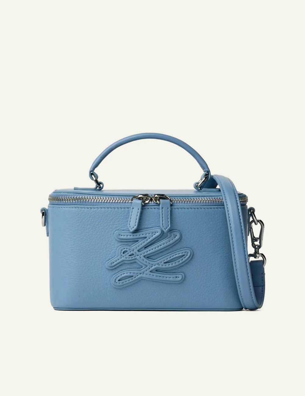 Karl Lagerfeld B2W30054 Autograph vanity bag blue bloom front