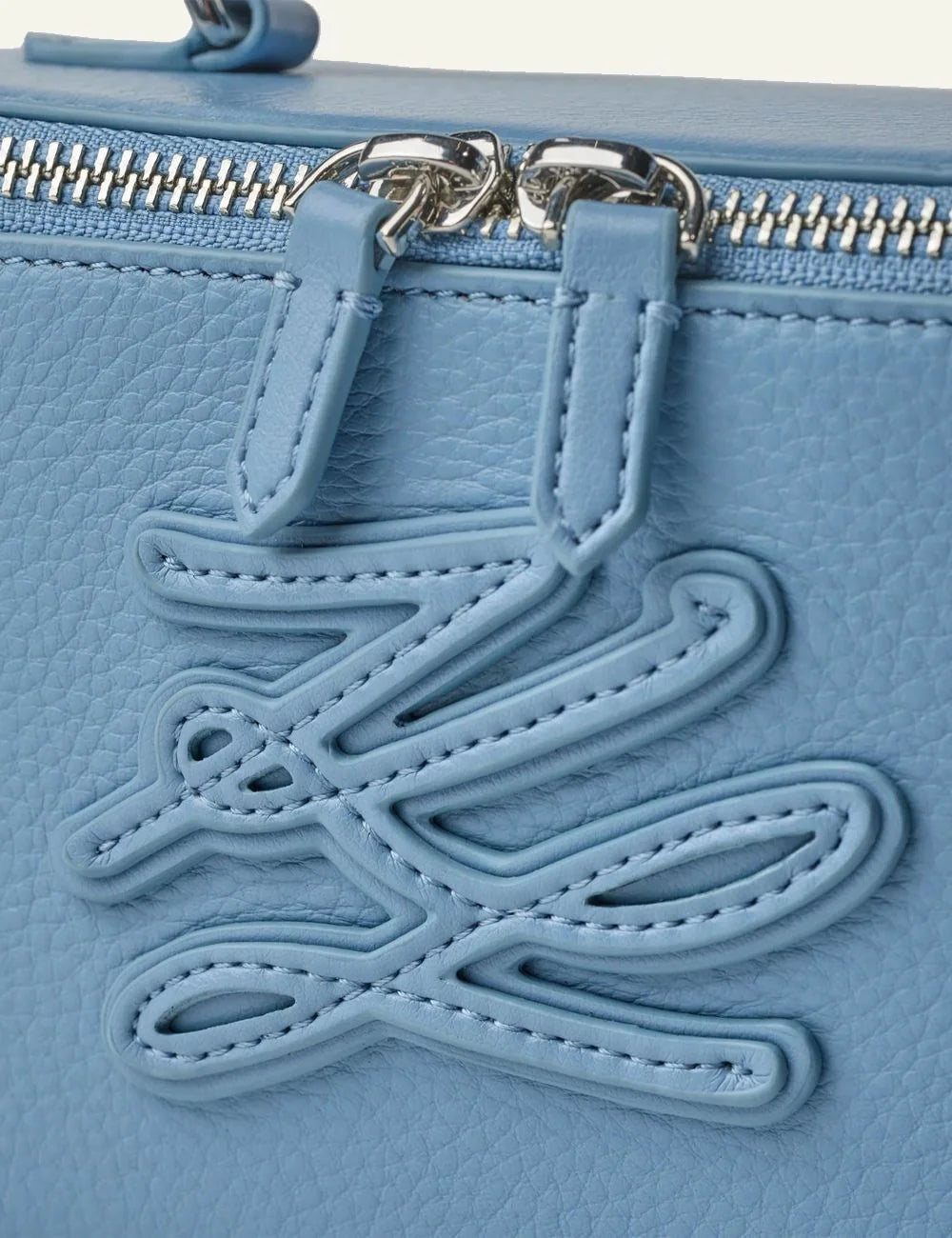 Karl Lagerfeld B2W30054 Autograph vanity bag blue bloom logo detail