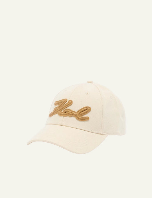 Karl Lagerfeld B2W33023 k signature logo pu cap natural beige front
