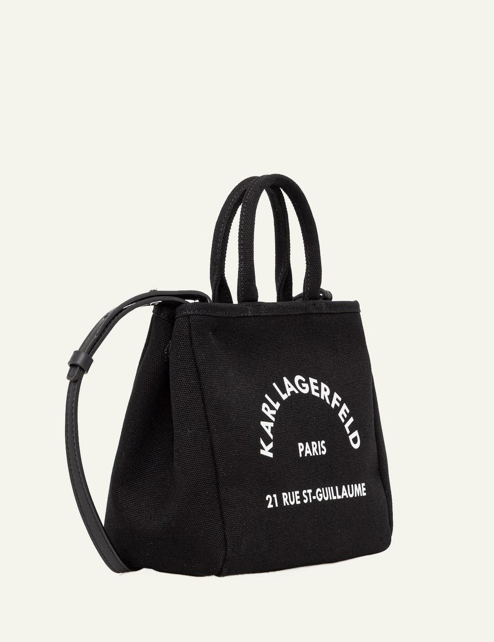 Karl Lagerfeld B2W50003 trapeze mini shopper black canvas logo side