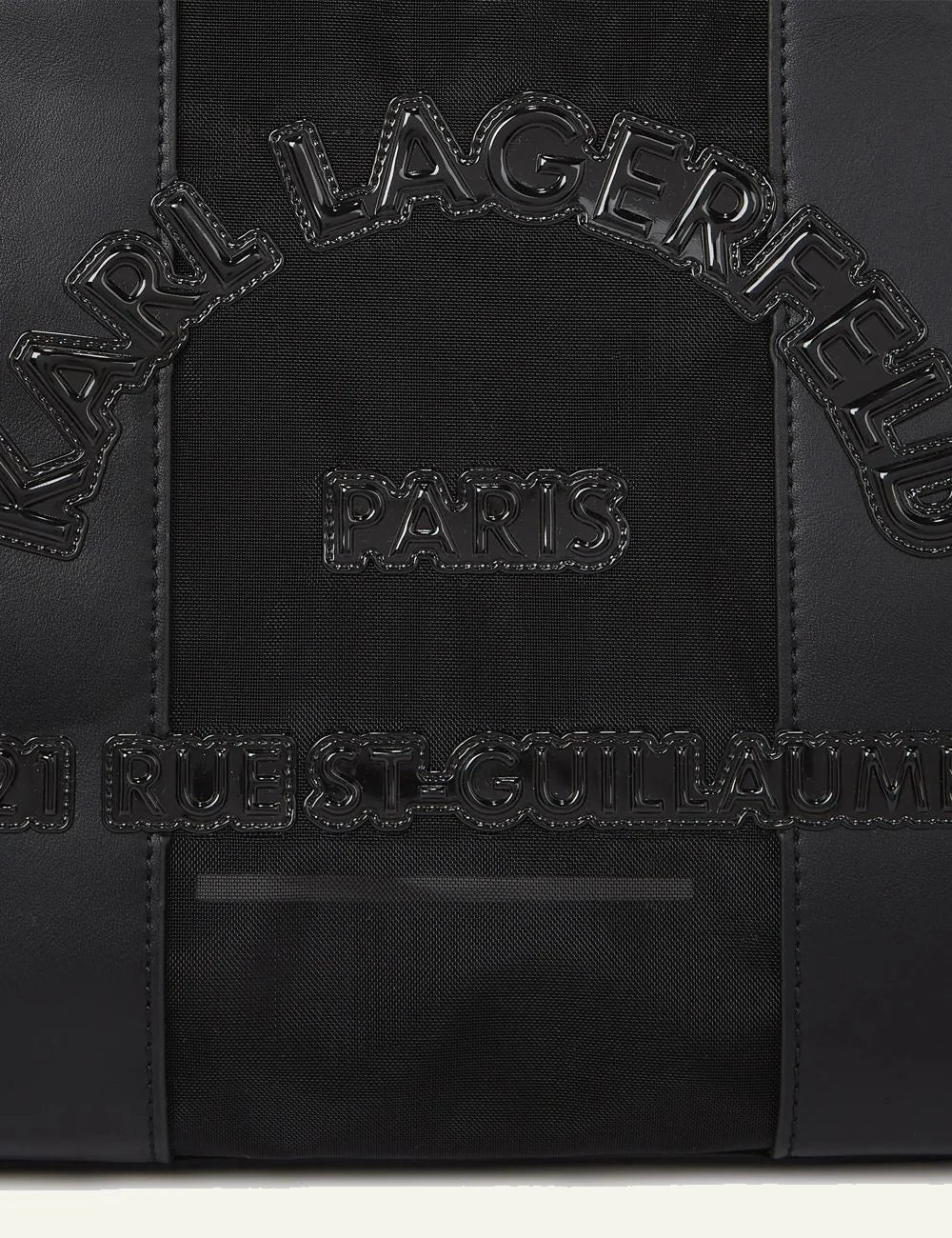 Karl Lagerfeld B2W50006999 square mesh medium tote black logo detail
