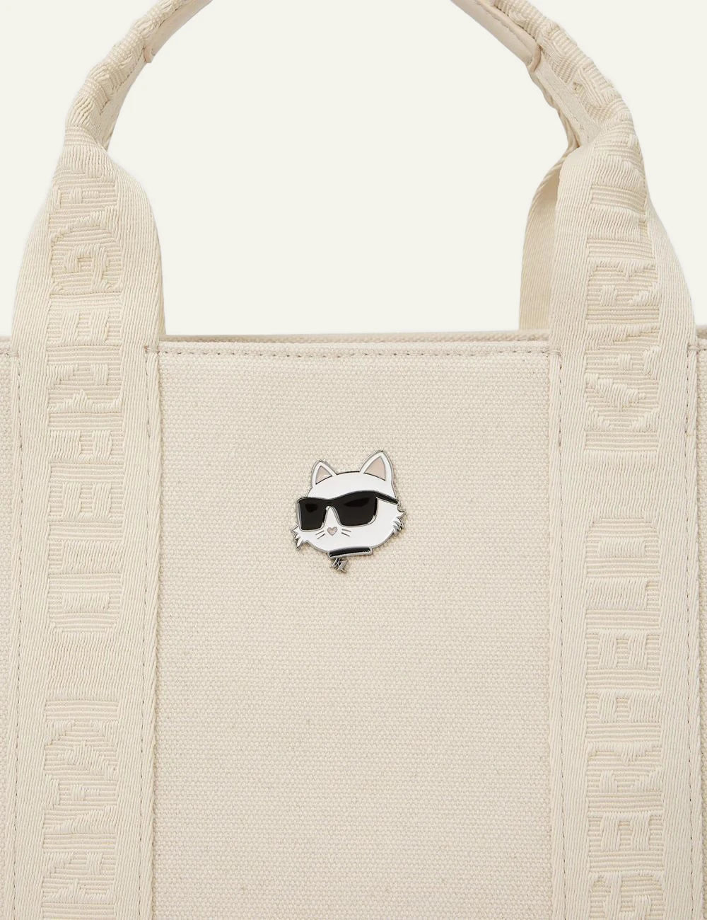 Karl Lagerfeld B2W50090 Ikon Choupette tote off white front detail
