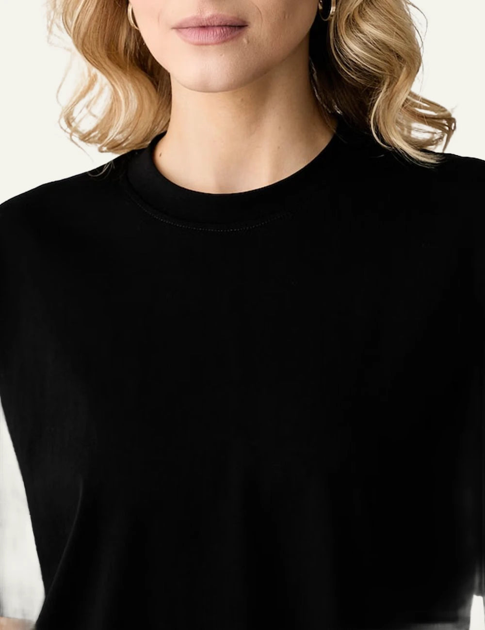 Karl Lagerfeld black cotton T-shirt with rhinestone Karl Signature detail 