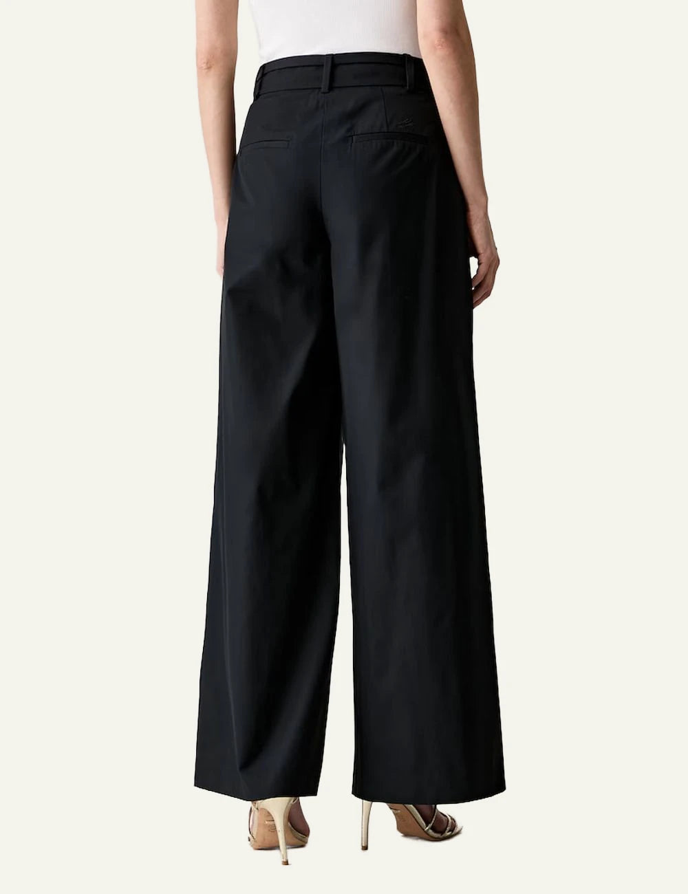 KARL LAGERFELD BELT DETAIL DAY PANTS BLACK