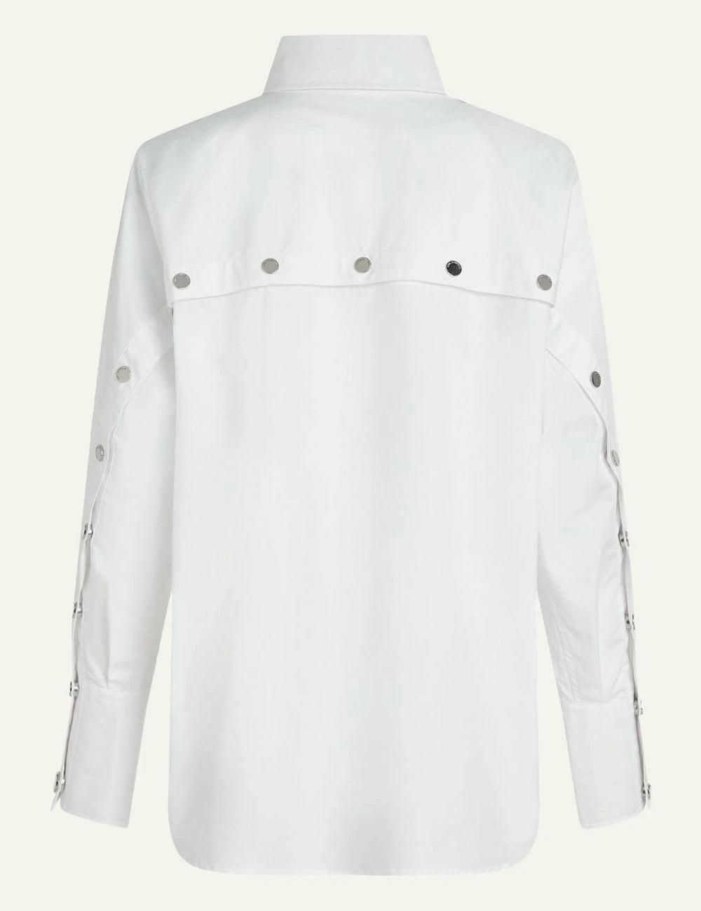 Karl Lagerfeld white organic cotton shirt with press studs back view