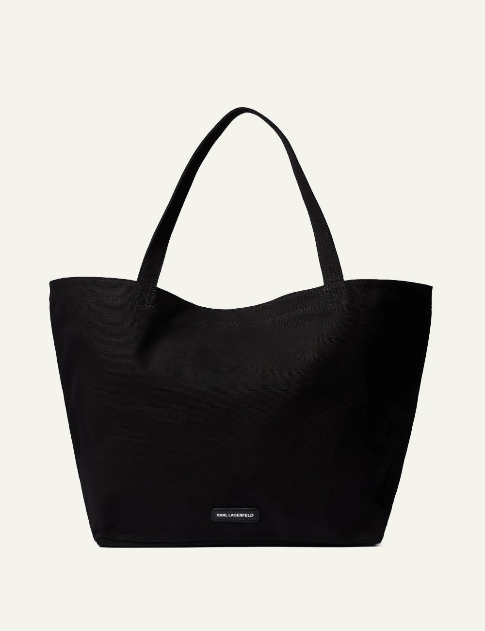 Karl Lagerfeld Rue St Guillaume canvas shopper black logo back view