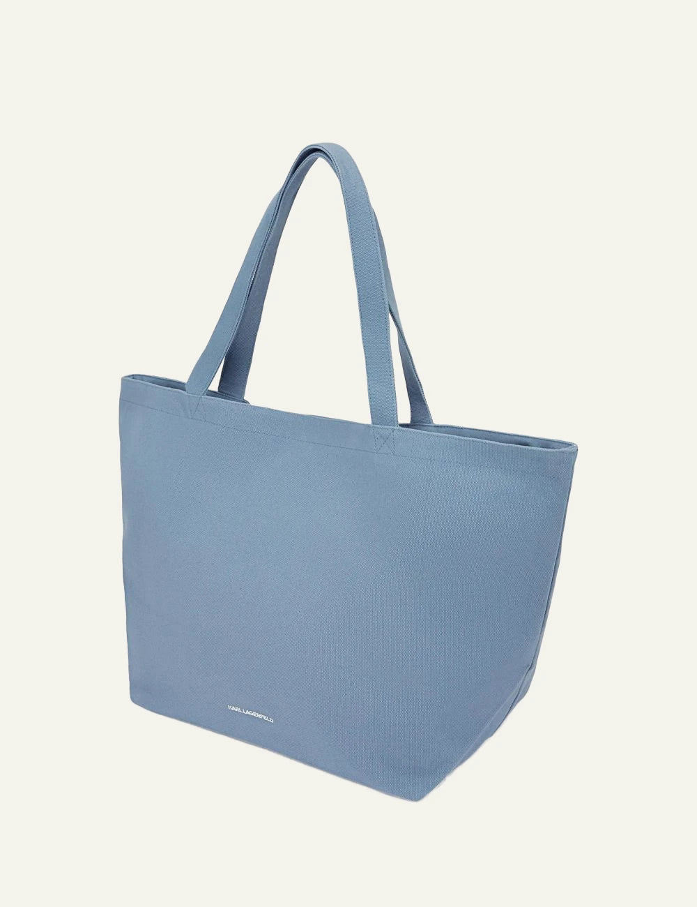 Karl Lagerfeld Rue St Guillaume canvas shopper blue bloom logo back view