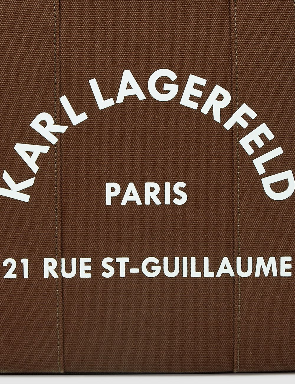 Karl Lagerfeld Rue St Guillaume Tote Brown Logo Detail