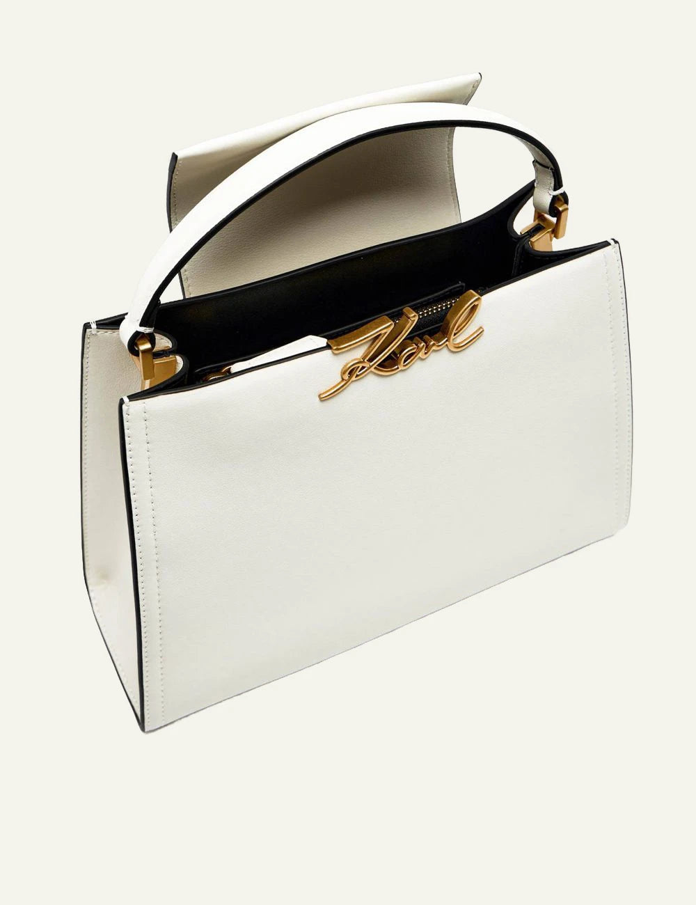 Karl Lagerfeld small leather bag interior zip compartment