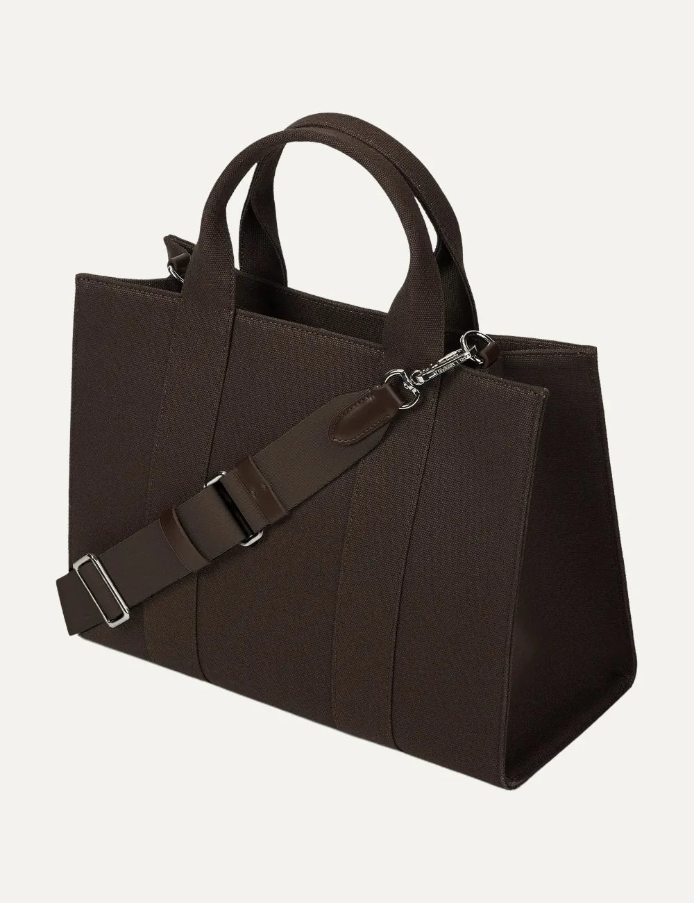 Karl Lagerfeld women brown tote bag with Rue St-Guillaume logo and adjustable shoulder strap back