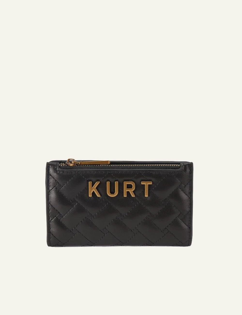 Γυναικείο Kurt Geiger Kensington bifold wallet black quilted leather front view