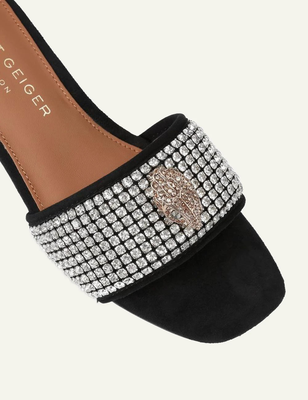 kensington c flat sandal black other suede kurt geiger london angled