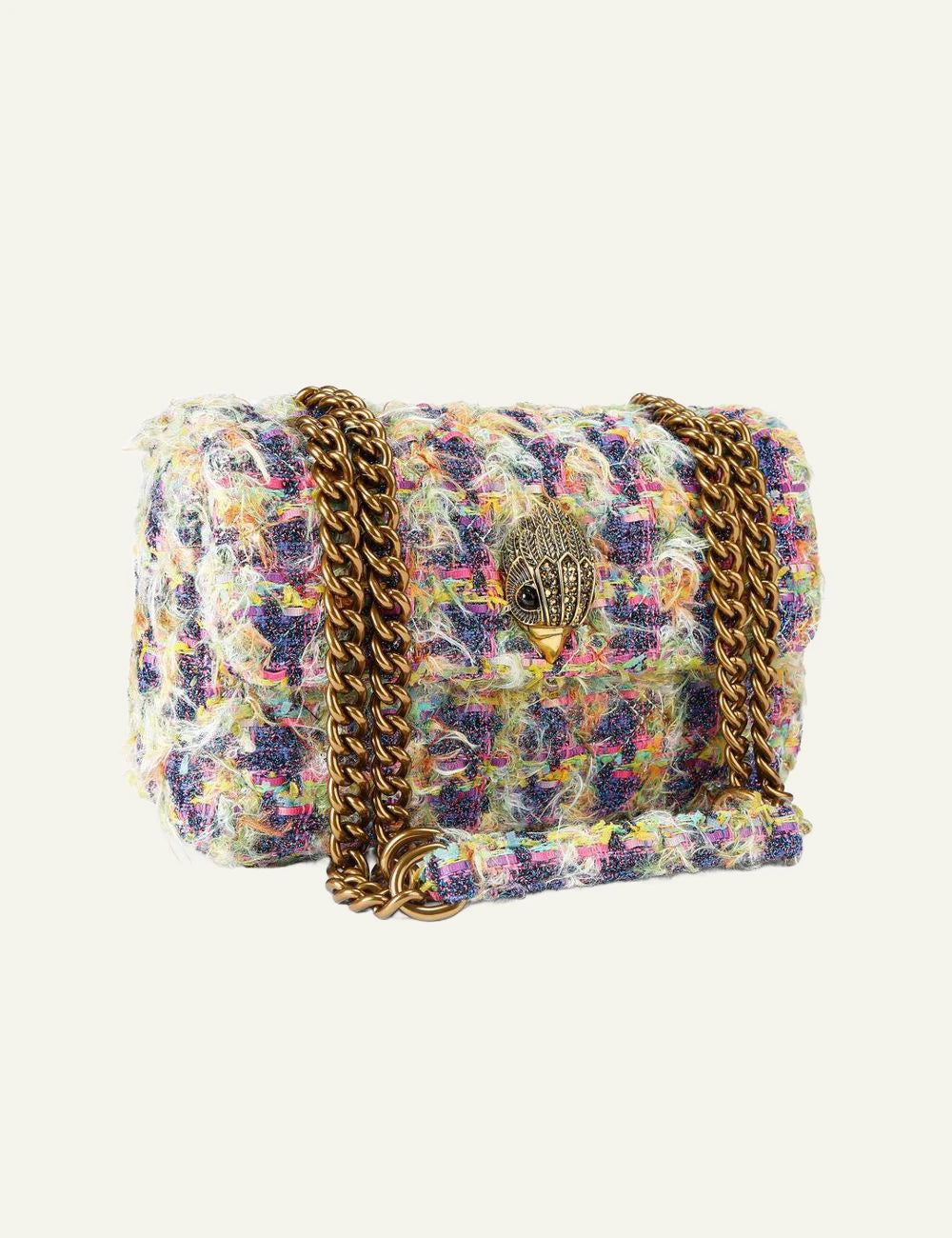 Γυναικεία Kurt Geiger Kensington tweed bag angled top view