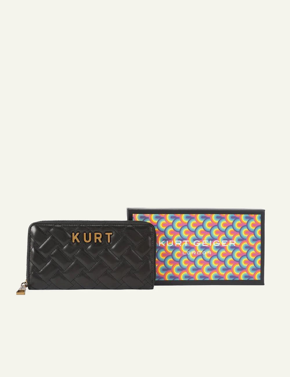 Kurt Geiger Kensington zip around wallet with branded gift box