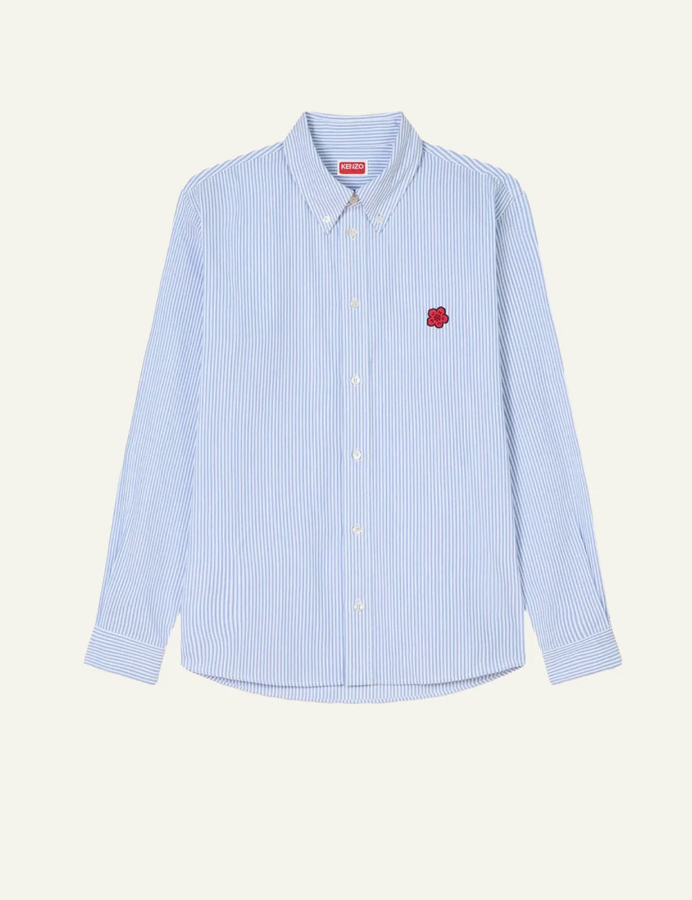 Kenzo boke flower shirt blue striped front view