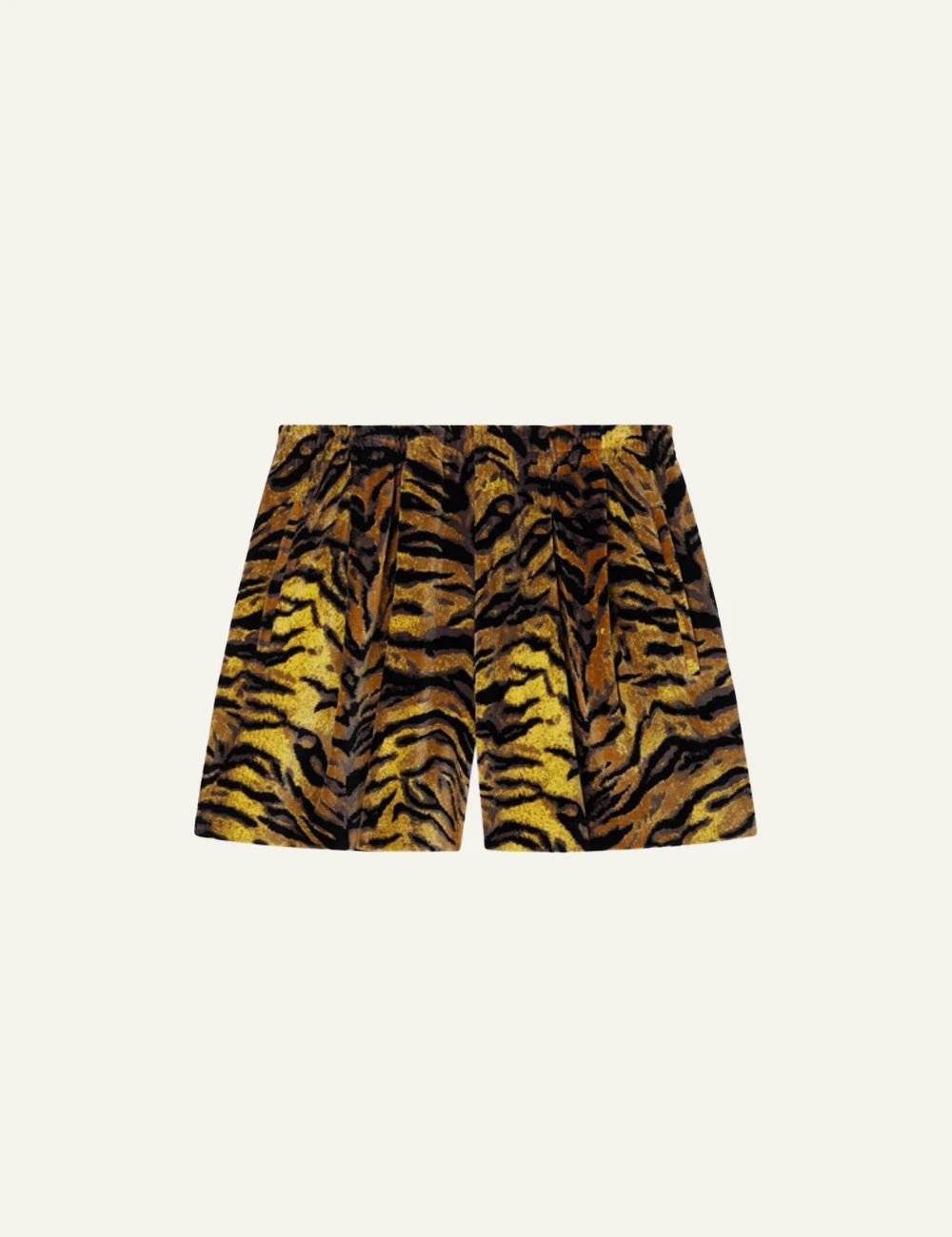Kenzo tiger shorts velvet jacquard print front view