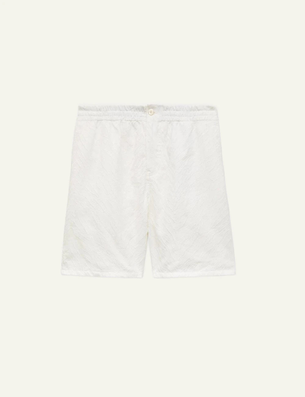 Kenzo tiger shorts white jacquard front view